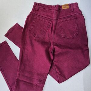 Steeds Stretch Denim Riding Jeans 12 Burgundy